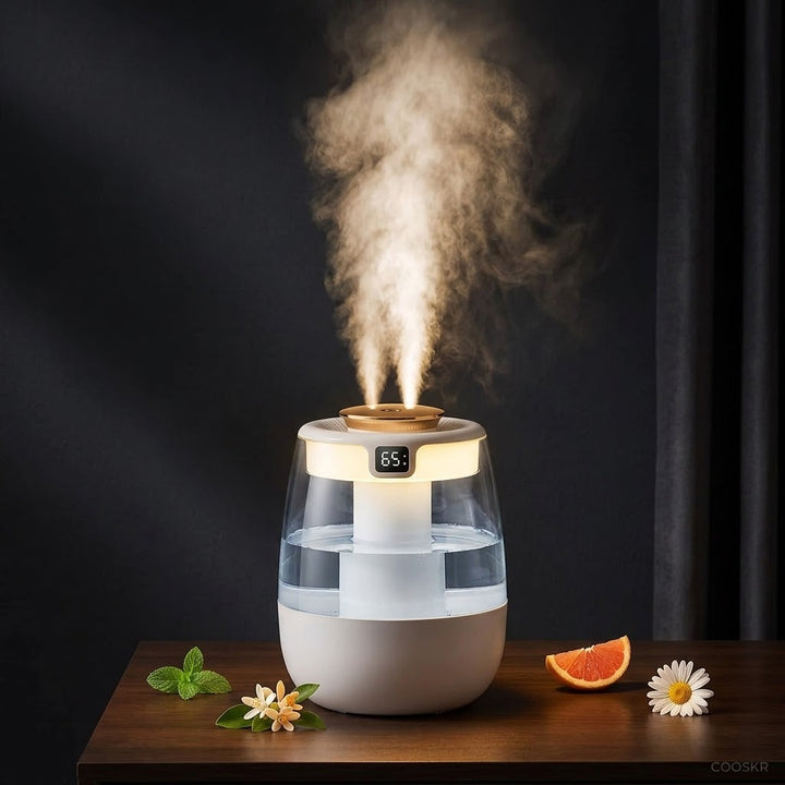 Humidificador de Vapor Frío 1,3 L con Doble Salida