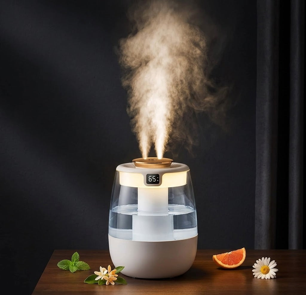 Humidificador de Vapor Frío 1,3 L con Doble Salida