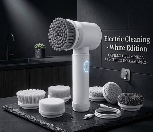 Cepillo Eléctrico Giratorio de Limpieza 5 en 1