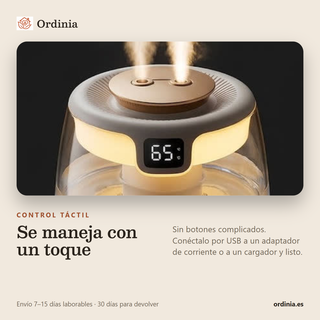 Control táctil del humidificador
