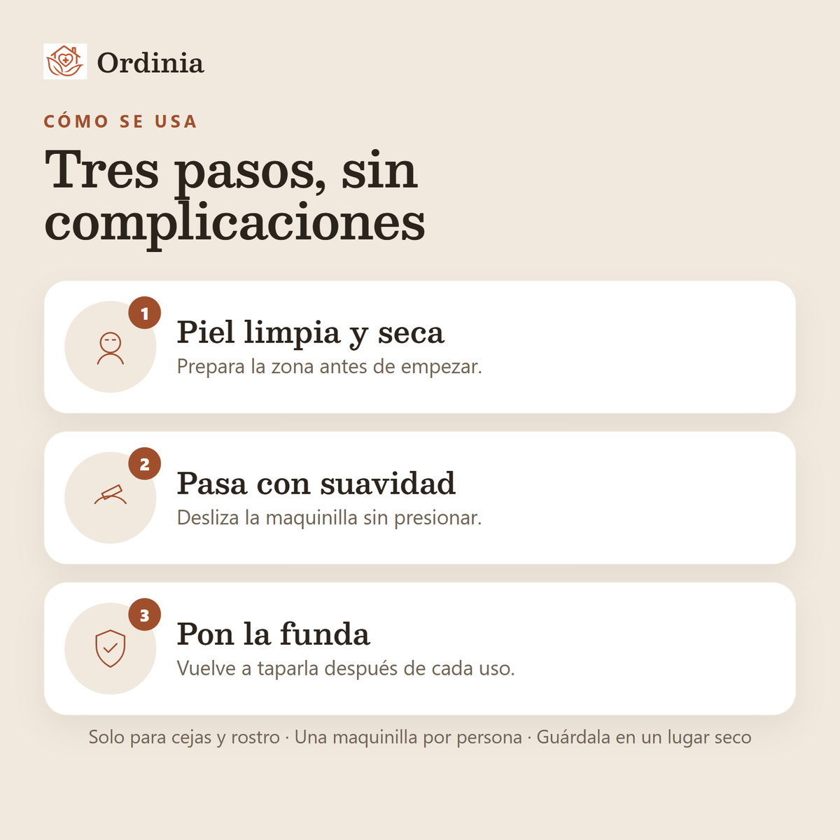 Cómo se usan las maquinillas faciales en tres pasos
