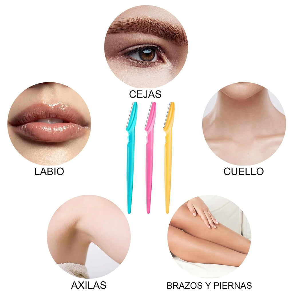 Zonas de uso de la maquinilla facial